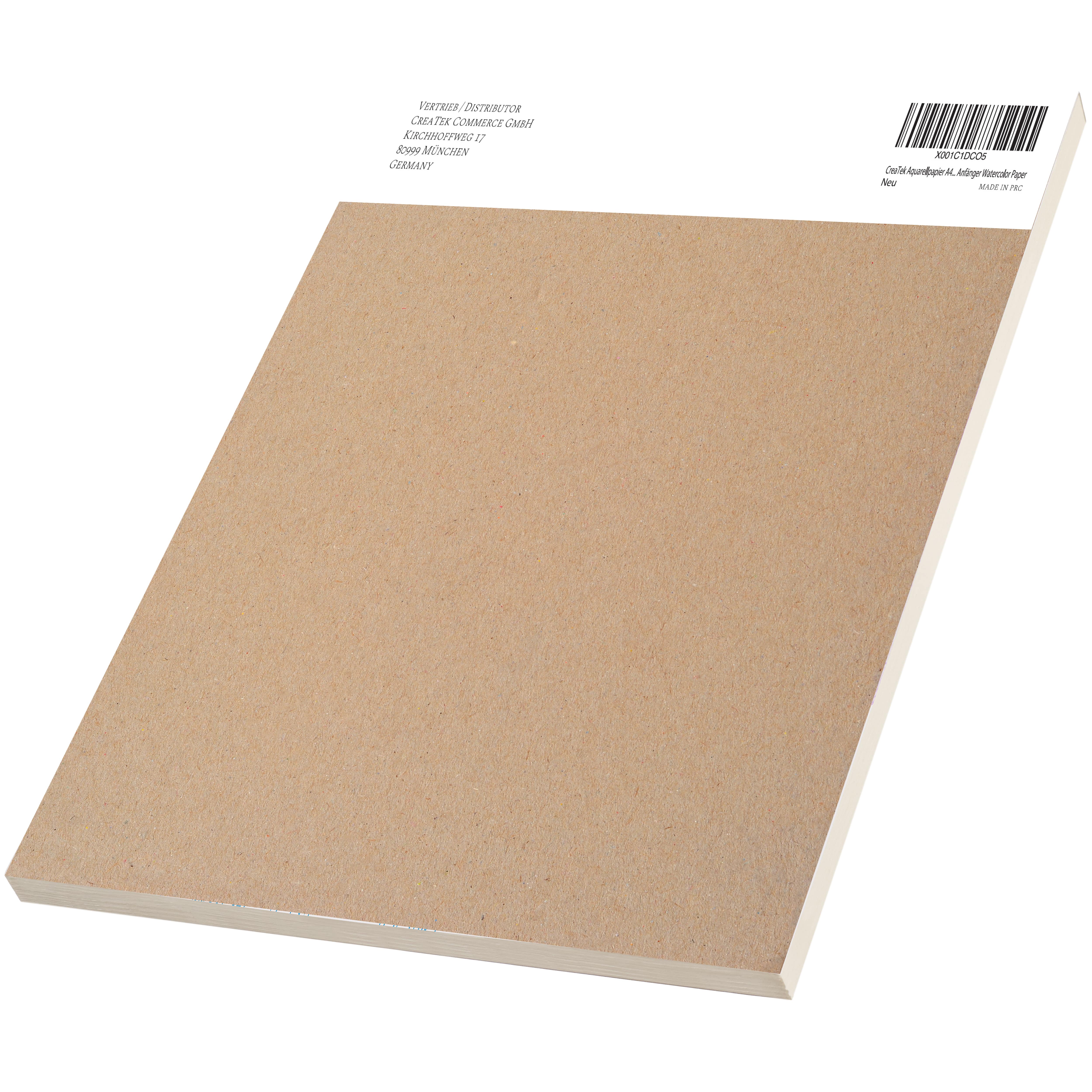 Premium Aquarell-Set: A4 Block rundum verleimt (20 Blatt) & 24 Hochpigmentierte Aquarellfarben in Näpfen – Malen ohne Wellen