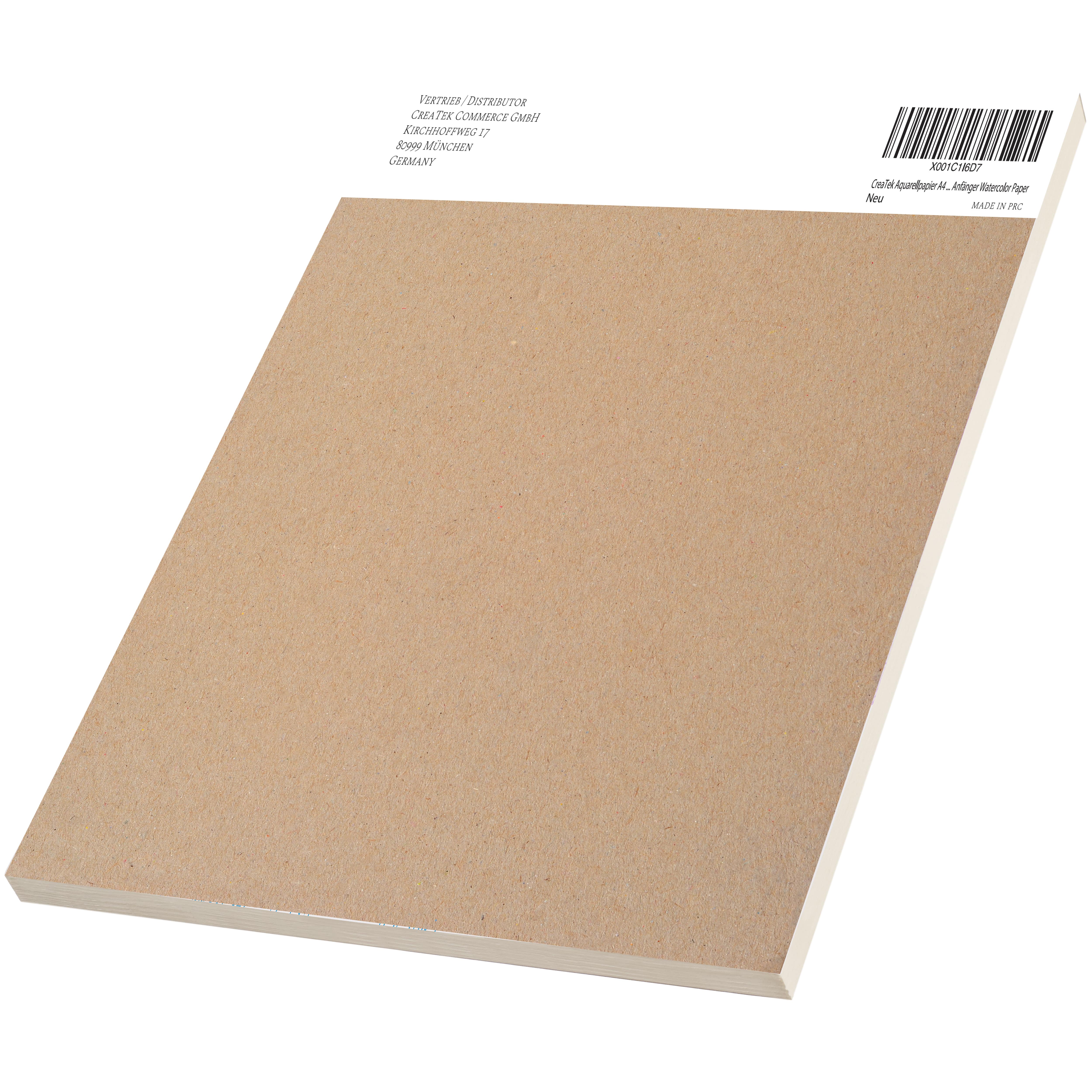 Aquarellpapier A4 | 300g | 30 Blatt | kopfseitig geleimt | kaltgepresst & naturweiß für exzellent Farbwiedergabe