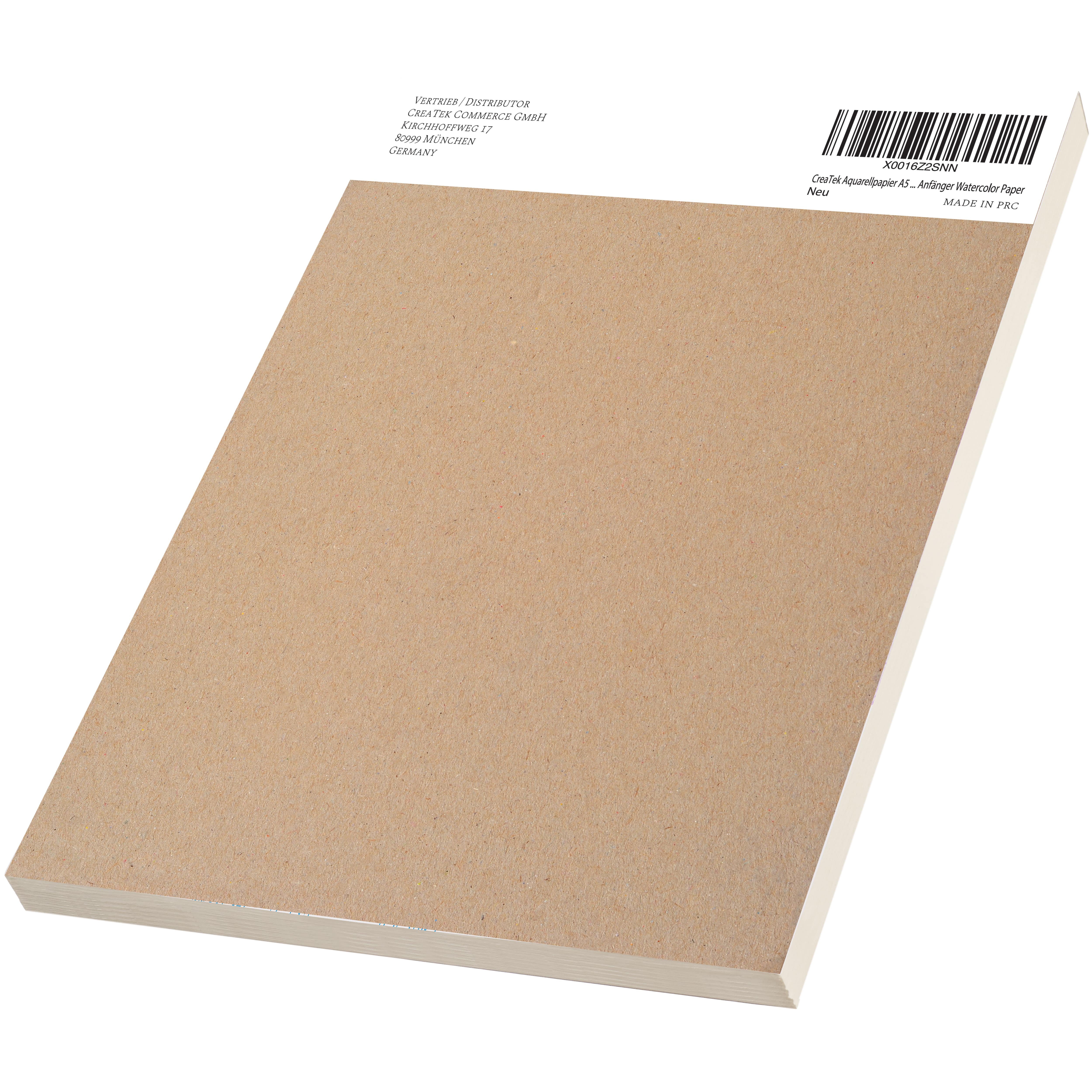 Aquarellpapier A5 | 300g | 40 Blatt | kopfseitig geleimt | kaltgepresst & naturweiß für exzellent Farbwiedergabe