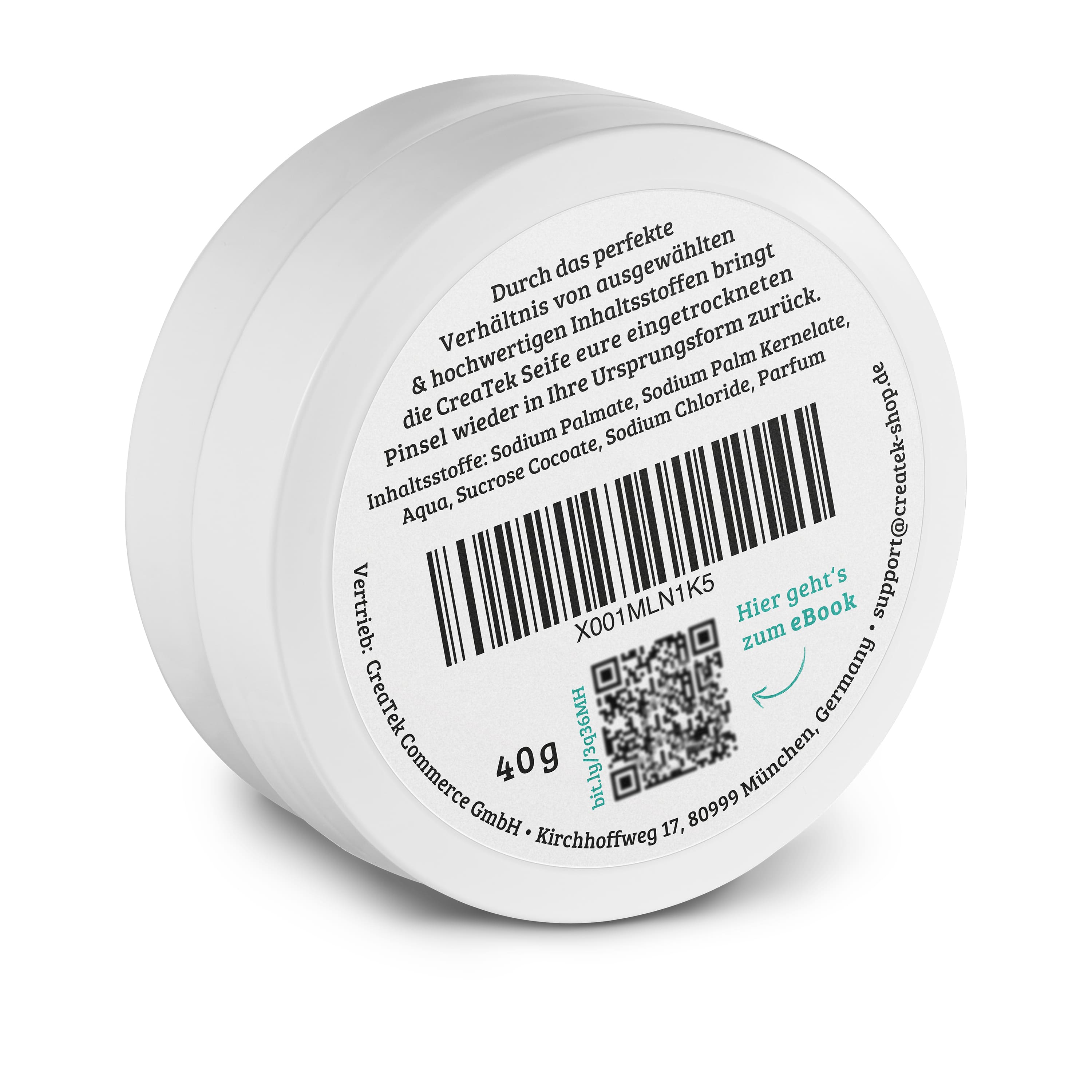 Pinselseife für Acryl- & Aquarellfarbe | Made in EU | erfrischender Limetten Duft | Vegan & nachhaltig