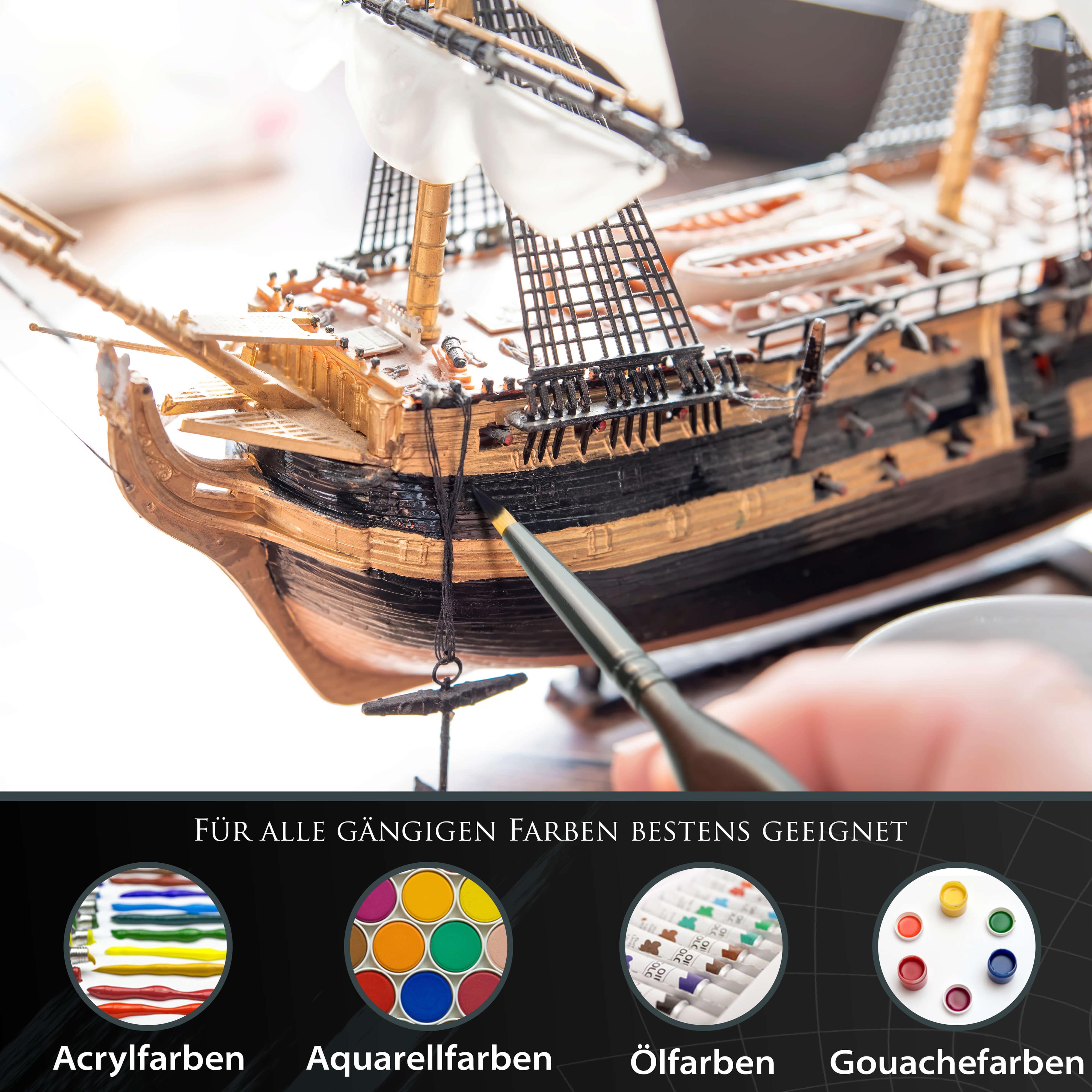 Miniatur Pinsel Set | 5 extra feine Spitzpinsel I in den Größen 8/0 - 0